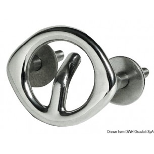 Anello da traino per sci da poppa in acciaio inox Ø 60 mm.