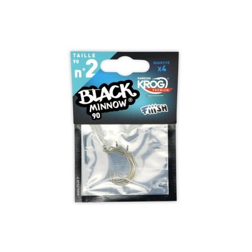 Fiiish Black Minnow No.2 Krog 4 anzuelos Premium de VMC