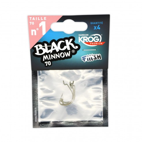 Fiiish Black Minnow No.1 Krog 4 anzuelos Premium de VMC