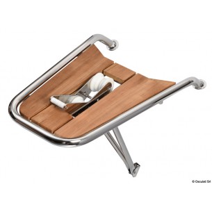 Delphinboot aus Edelstahl und Teakholz mit Ankernase 750x500x330 mm. - Oskulati