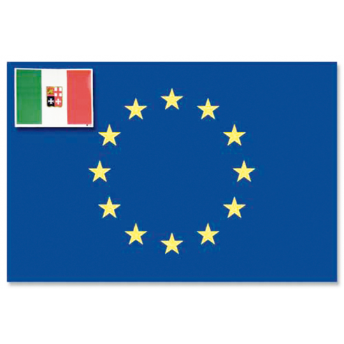 Bandiera adesiva Europa + Italia - Adria Bandiere