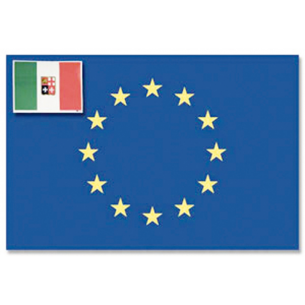 Europa + Italien Tygflagga - Adria Bandiere