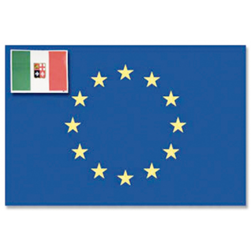 Bandiera Europa + Italia in tessuto - Adria Bandiere