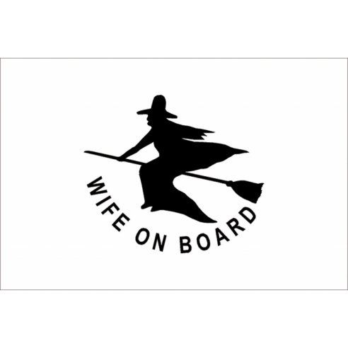 Wife on board fabric flag - Adria Flags