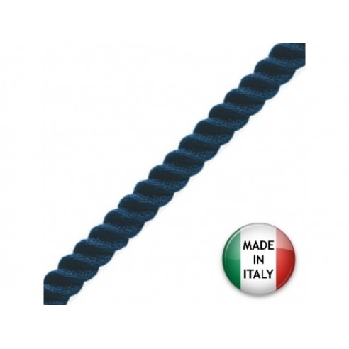 Navy blue HT polyester mooring line, Ø 14 mm. 100 m.
