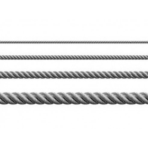 Silver polyester mooring rope Ø 14 mm. 100 mt.