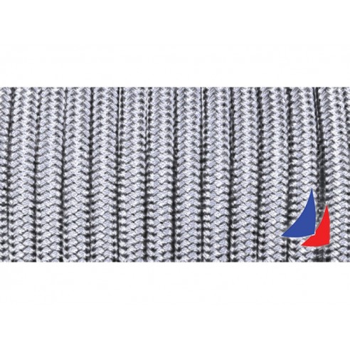 Silberne Polyester-Festmacherleine Ø 20 mm.