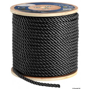 Gherlino svart polyester fortøyningsline, Ø 32 mm, 100 m - Osculati 2