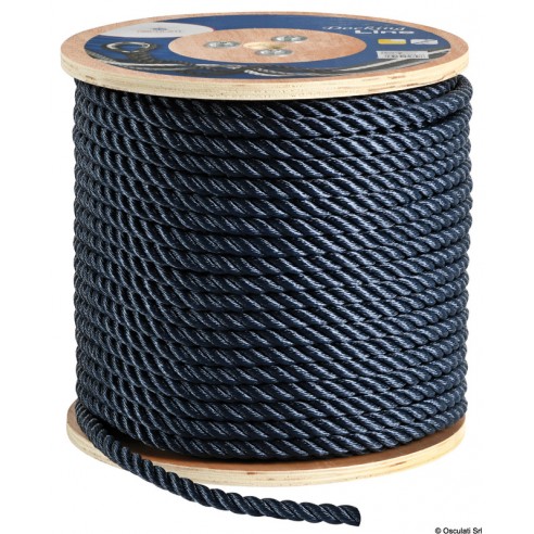 Blue polyester mooring rope Ø 14 mm. 100 mt. - Osculati