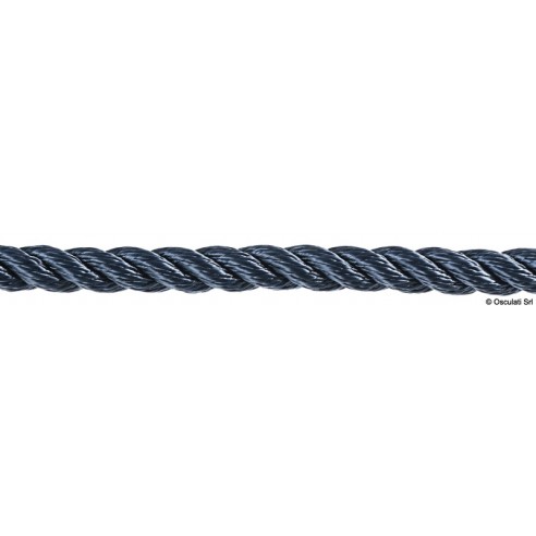 Blue polyester mooring line, Ø 18 mm, 100 m - Osculati