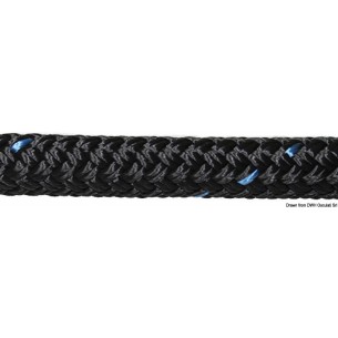 Amarre polyester noire Ø 12 mm. 6 m. - Osculati