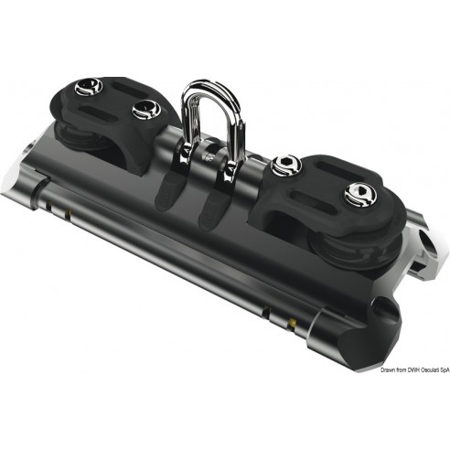 NTR mainsail trolley with shackle and deflection pulleys - Lewmar