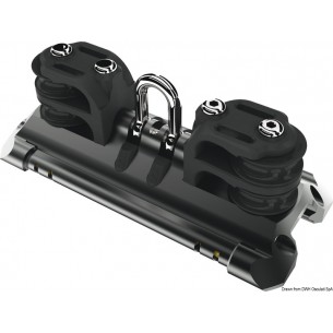 NTR mainsail carriage with shackle and double deflection pulleys - Lewmar