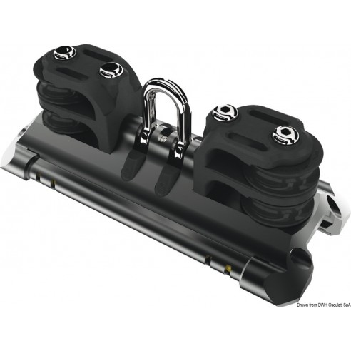 NTR mainsail carriage with shackle and double deflection pulleys - Lewmar
