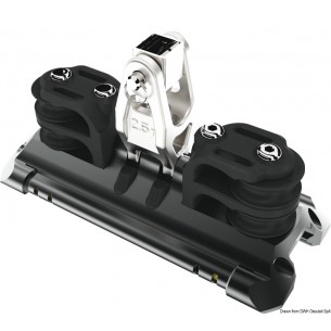 Carrello randa NTR con supporto verticale maggiorato, pulegge doppie di rinvio - Lewmar