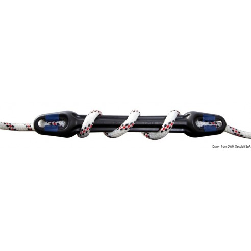 Amortisseur d'amarrage en caoutchouc U-Cleat 520 mm. pour cordages Ø16-20 mm. - Unimer
