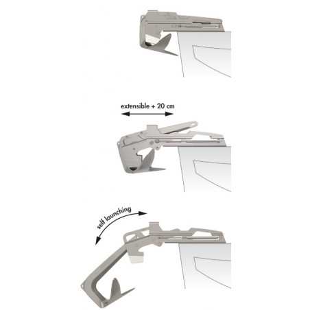 Nariz basculante extensible de acero inoxidable Mr. Fantastic para anclajes de 15 kg. - Osculati