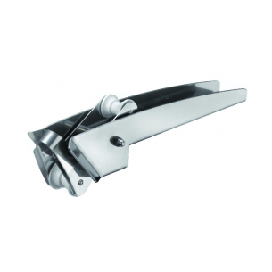 Rustfritt stål vippebar baugrulle for 15 kg ankere. 420 mm.