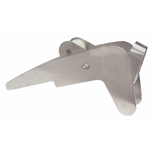 Stainless steel tilting bow roller for 5-10 kg anchors.