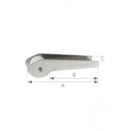 Fixed stainless steel bowsprit for 10 kg anchors.