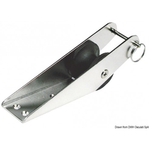 Fixed stainless steel roller for 15 kg anchors. 231.5 mm. - Osculati