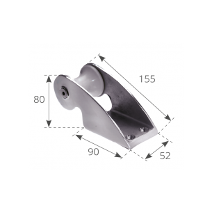 Fixed stainless steel bow roller for 5 kg anchors. 2
