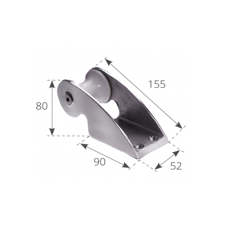 Davier fixe en acier inoxydable pour ancres de 5 kg.