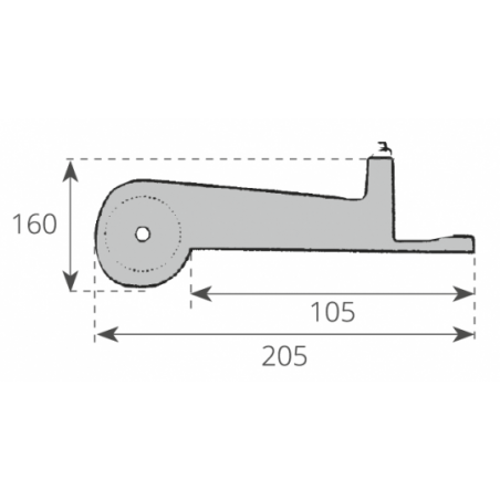 Fixed stainless steel bowsprit for 8 kg anchors.