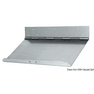 Par Bennett-klaffplater i rustfritt stål, 300 x 230 mm.