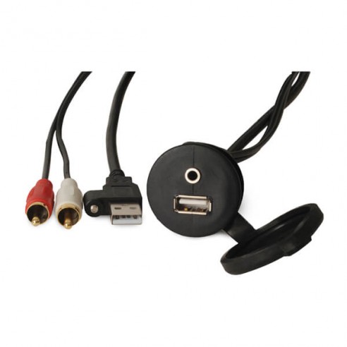 Fusion® panel-mounted AUX USB/3.5 mm connector