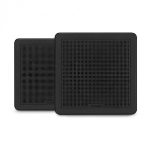 Black 200 W Square FM Series Full-Range Marine Speakers - Fusion