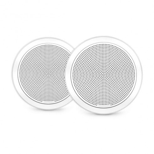 Full-Range FM series round 120 W white marine speakers - Fusion