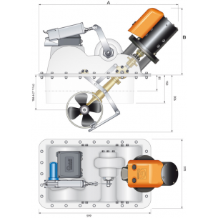 BTQR185-105DP 12 V 6,4 kW propulseur d'étrave. - Rapide 2