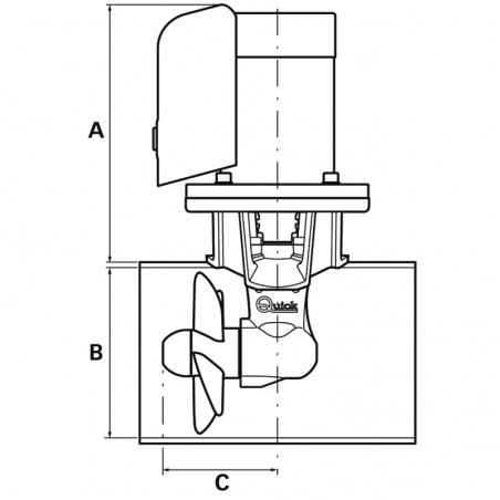 BTQ185-95 Hélice de proa 12 V 6 kW. - Rápido