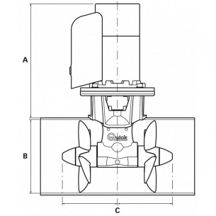 Snelle BTQ185-65 12V 3,3kW boegschroef 2