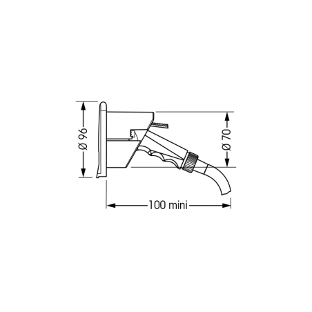 Round niche for hand shower