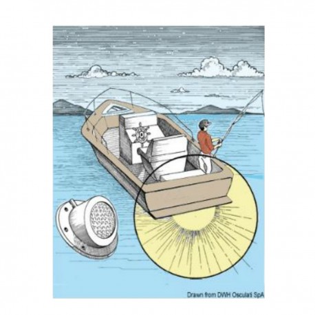 Weiße ABS-Badeleuchte, komplett wasserdicht