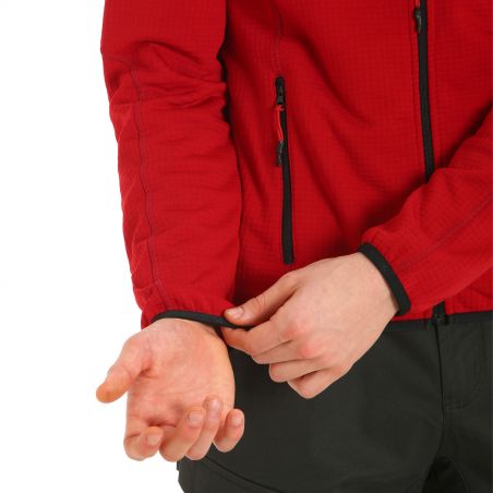 Felpa Act Grid Fleece chilli - Slam