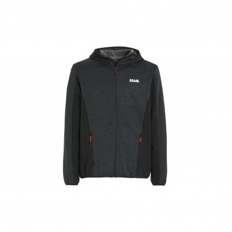 Felpa Act Hooded Power Fleece graphite - Slam