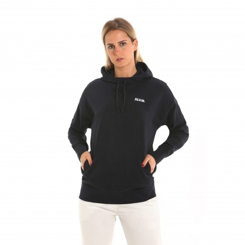 Dame Deck Hoodie Mørk Marineblå - Slam