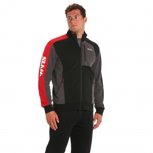 Sweatshirt Deck Fz schwarz/rot/grau -...