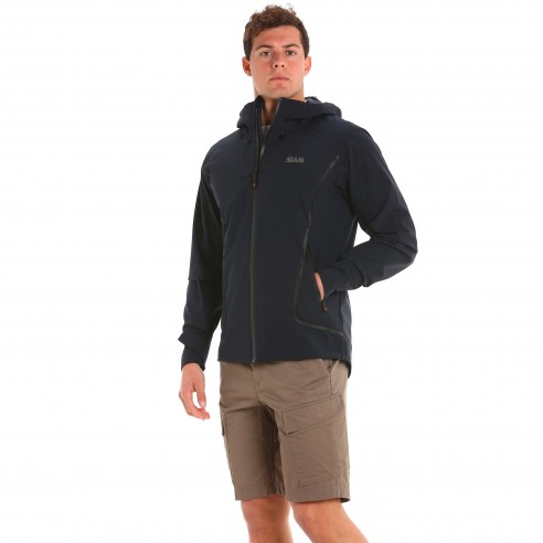 Act Hooded dark navy jacket - Slam