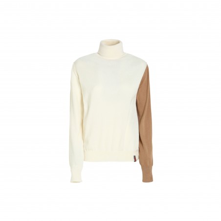 Maglioncino a collo alto da donna Indra off white - Slam