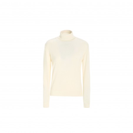 Suéter de cuello alto para mujer Indra Off-White - Slam