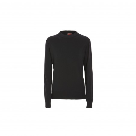 Pull à col ras du cou pour femmes Yonne marine foncé - Slam