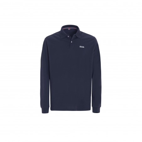 Polo Deck Ls mørk marineblå - Slam