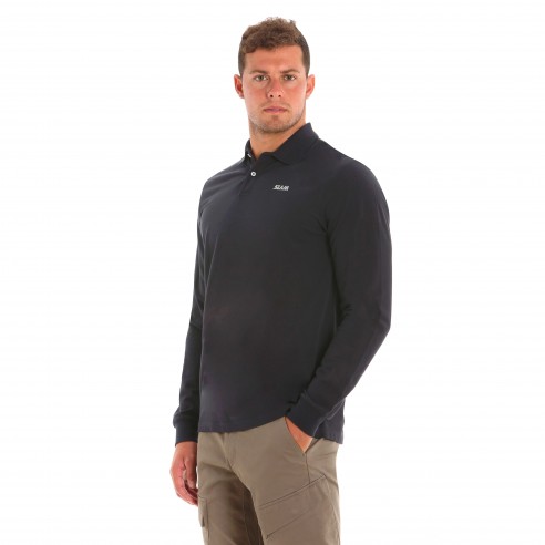 Polo Deck Ls donkerblauw - Slam