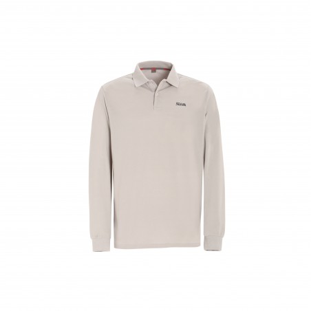 Polo Deck Ls gris glaciar - Slam