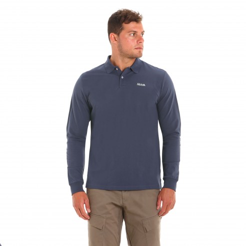 Polo Deck Ls sturmblau - Slam