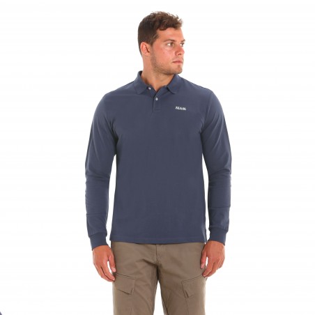 Polo Deck Ls storm blue - Slam